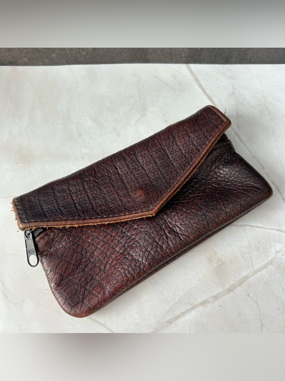 Vintage Brown Genuine Leather Men's Clutch Wallet